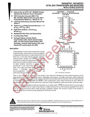 SN74ABT651DWRG4 datasheet  